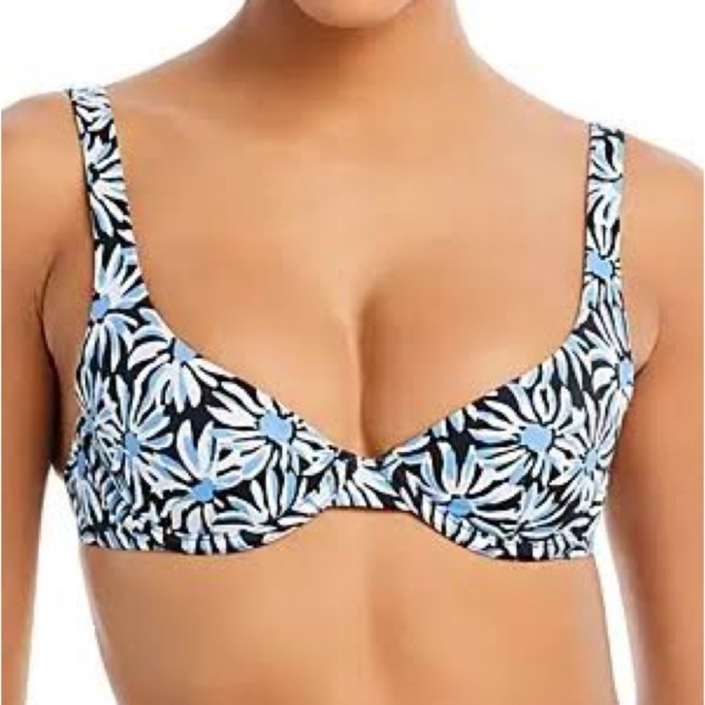 NWT- Cuup - Scoop Bikini Top- Floral Bloom - 8